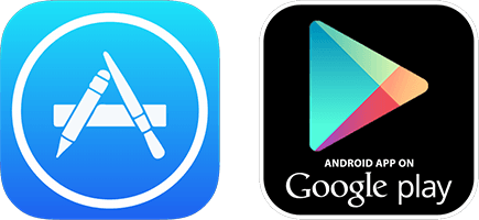 app store and google play logo